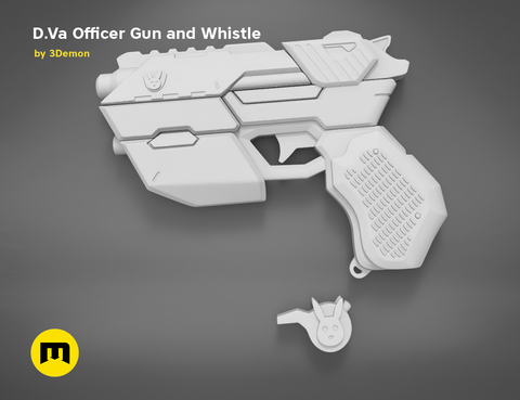 Officer D.Va gun and whistle from Overwatch
