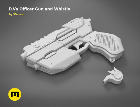 Officer D.Va gun and whistle from Overwatch