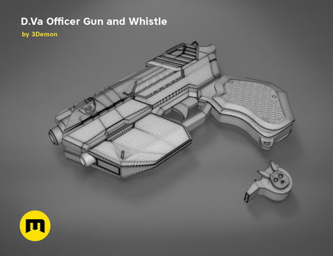 Officer D.Va gun and whistle from Overwatch