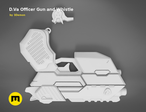 Officer D.Va gun and whistle from Overwatch