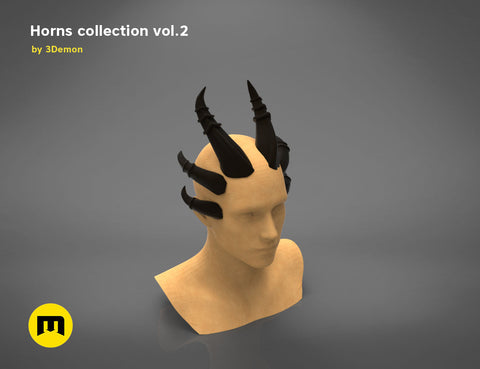 Six Bent Back Horns