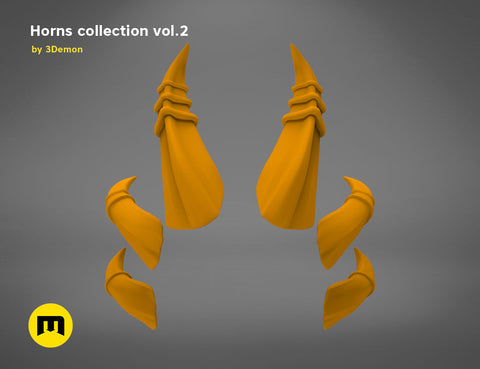 Six Bent Back Horns