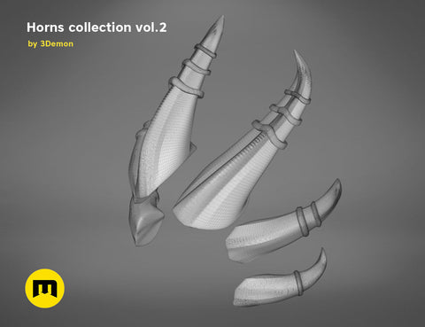 Six Bent Back Horns