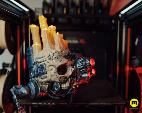 Servo Skull LED Candlelit Lantern