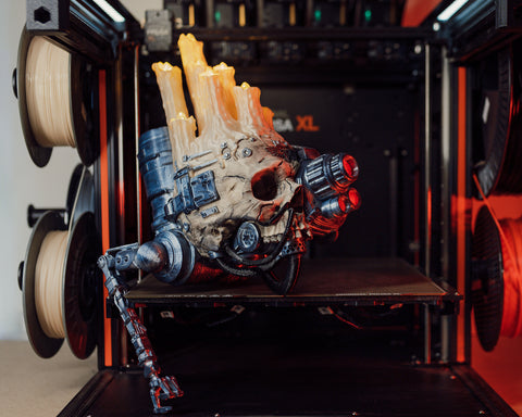 Servo Skull LED Candlelit Lantern