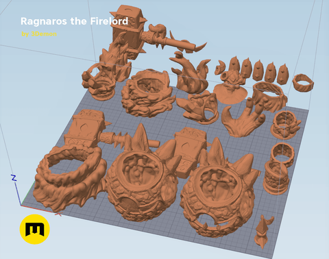 Firelord Figure and Lamp - Ragnaros