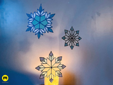 Stained Glass Snowflake Decorations