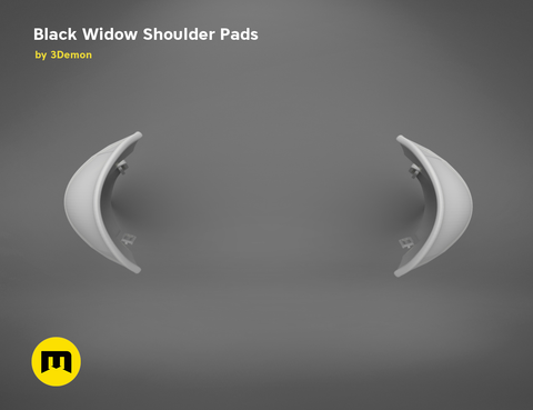 White shoulder armor - Black Widow