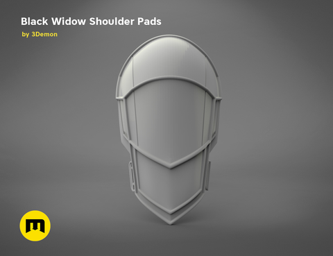 White shoulder armor - Black Widow
