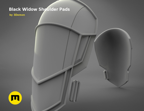 White shoulder armor - Black Widow