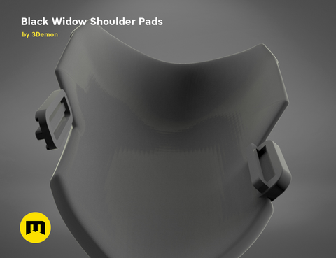 White shoulder armor - Black Widow