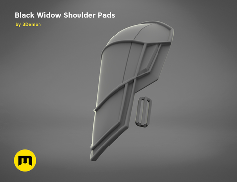 White shoulder armor - Black Widow