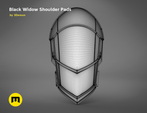 White shoulder armor - Black Widow