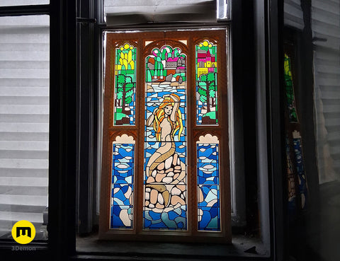 Harry Potter Bathroom Stained Glass Window