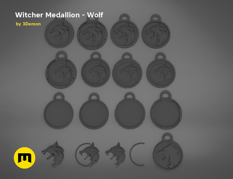 Geralt's Wolf Medalion — The Witcher