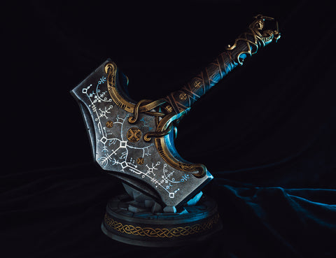 thor mjolnir hammer krator god ow war ragnarok 3d print 3demon