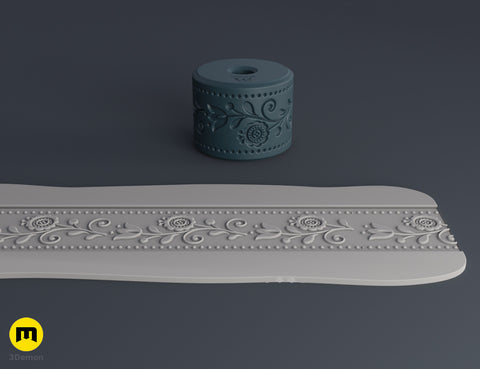Texture Rollers Scandinavian motifs middle