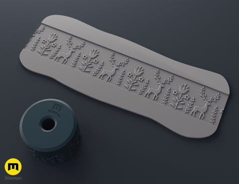 Texture Rollers Scandinavian motifs middle