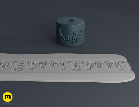 Texture Rollers Scandinavian motifs middle
