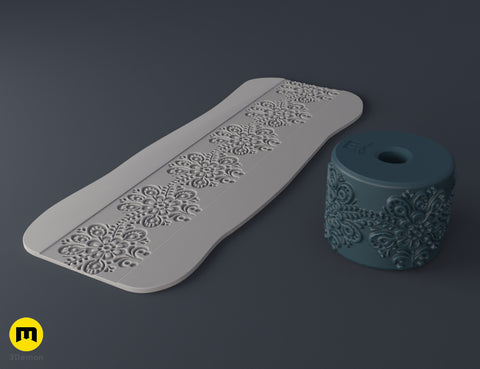 Texture Rollers Scandinavian motifs middle