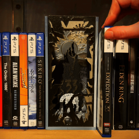 Expedition 33 Glowing Monolith Book Nook