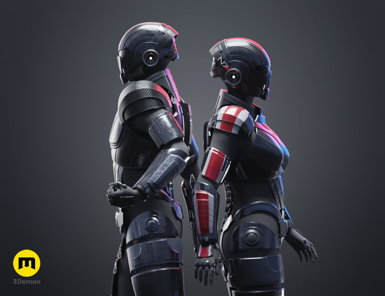 Mass Effect Commander Shepard Cosplay STL | 3D Print | 3Demon