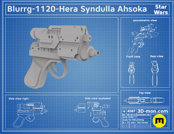 Hera Syndulla blaster - Ahsoka version