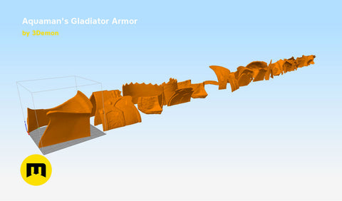 Aquaman Gladiator Amor, helmet and trident