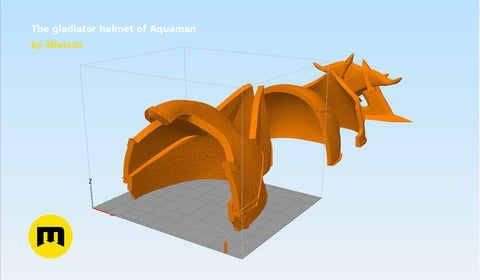 Aquaman Gladiator Amor, helmet and trident