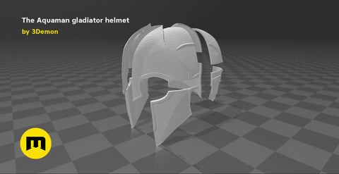 Aquaman Gladiator Amor, helmet and trident