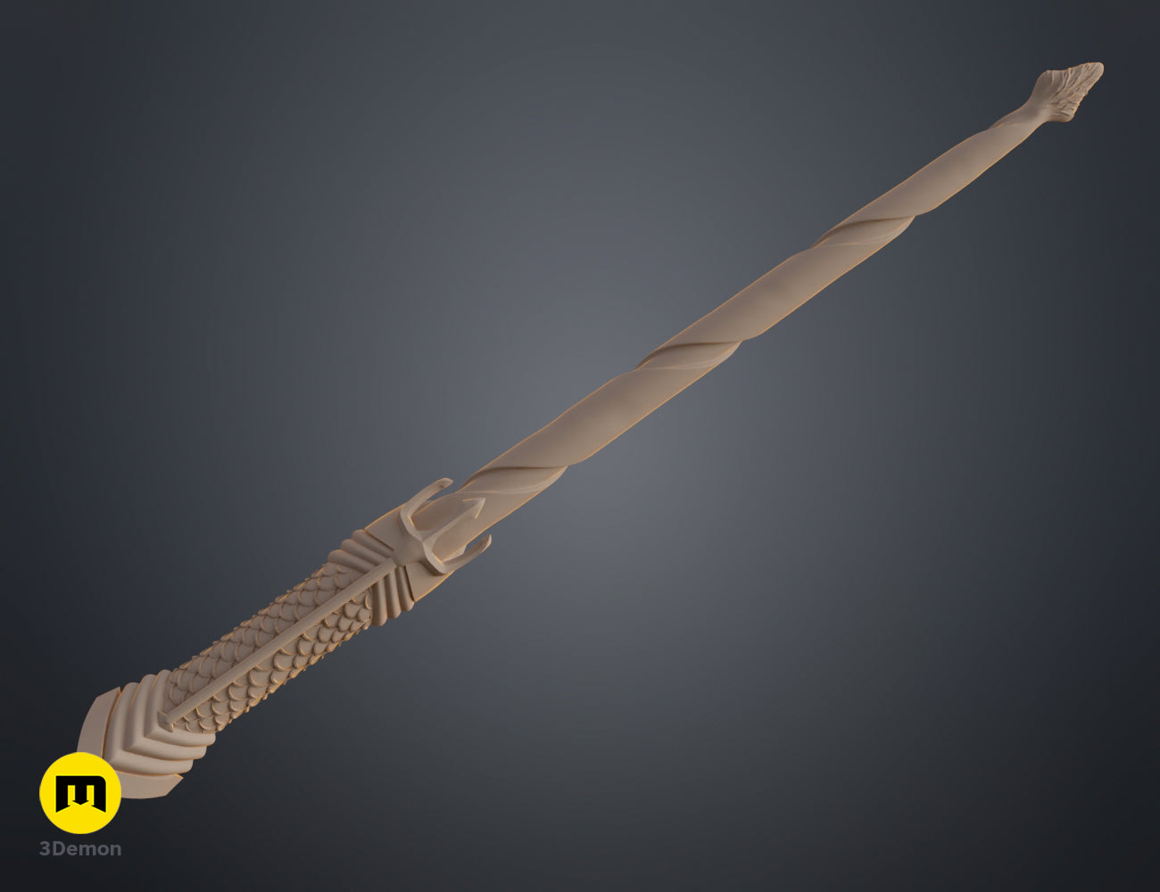 Aquaman wand STL | 3D Printable Prop Weapon | 3Demon