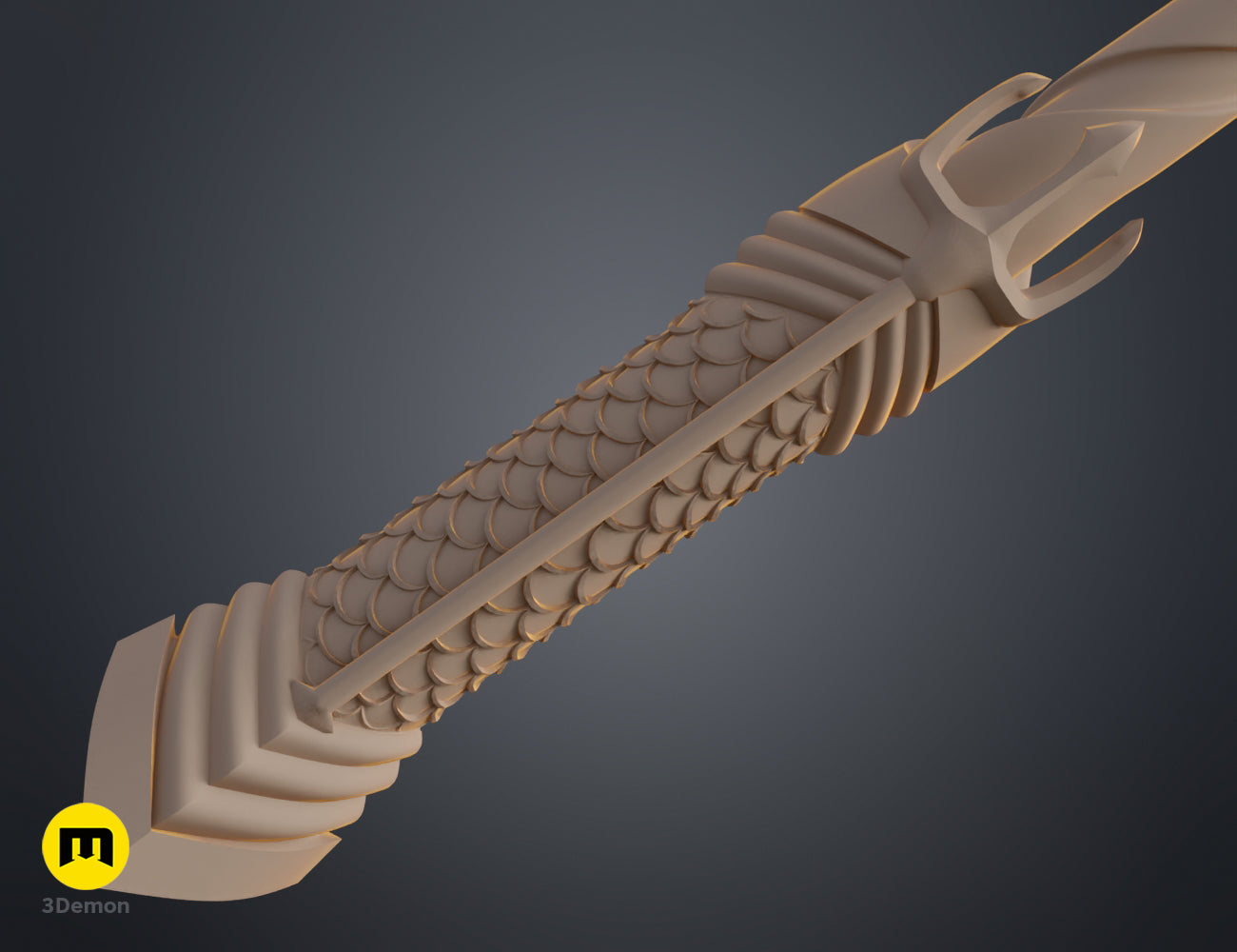 Aquaman wand STL | 3D Printable Prop Weapon | 3Demon