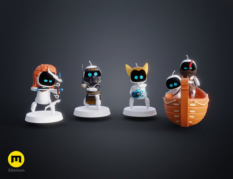 Astro's Playroom Astrobot Statues