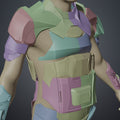 Color-coded parts breakdown of Atreides Armor - Dune, modular 3D print cosplay armor set