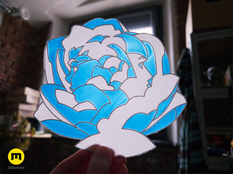 Arcane Blue Rose - Powder and Ekko Stained Glass