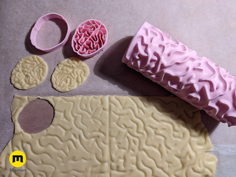 Brain Texture Roller Cookie Cutter