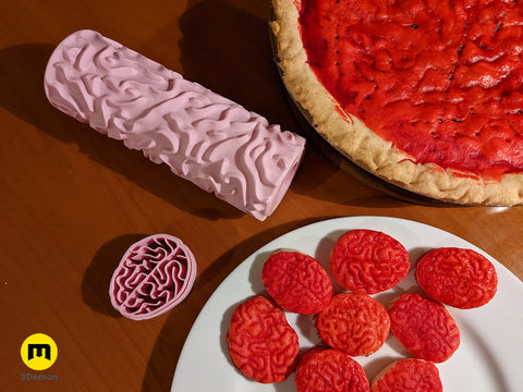 Brain Texture Roller Cookie Cutter