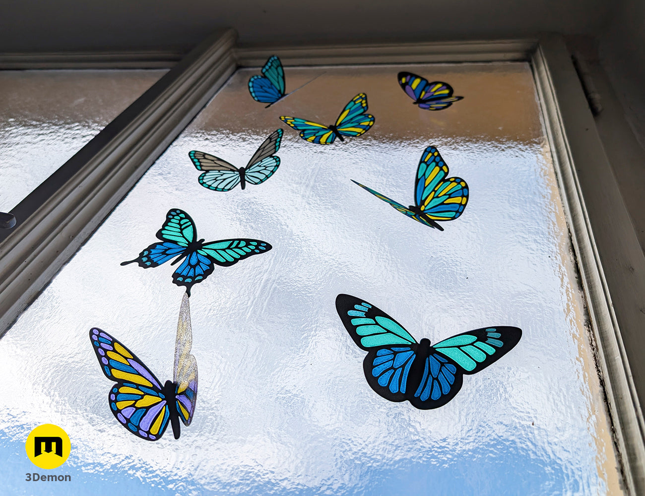 Butterfly Stained Glass STL/3MF | 3D Printable Window Decor | 3Demon