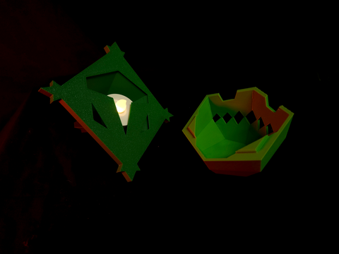 Spooky Cacturne Candle Lantern