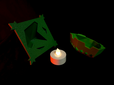 Spooky Cacturne Candle Lantern