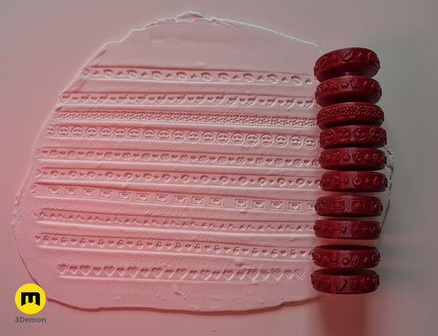 Stamp wheels for Clay - Love Letter