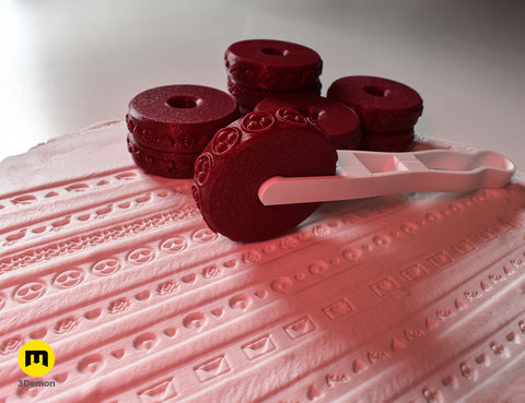 Stamp wheels for Clay - Love Letter