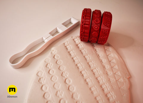 Stamp Wheels for Clay - Christmas patterns