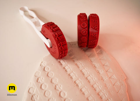 Stamp Wheels for Clay - Christmas patterns