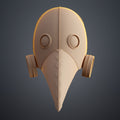 Rendered 3D model of Galgali Fiend Mask - Chainsaw Man STL, front view 3D print cosplay prop.
