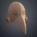 Galgali Fiend Mask - Chainsaw Man, brown textured 3D render cosplay prop, side view