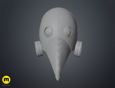 Printable 3D model of Galgali Fiend Mask - Chainsaw Man, front view cosplay prop, 3D print
