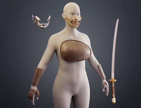 Ghost of Yotei Atsu Cosplay Set