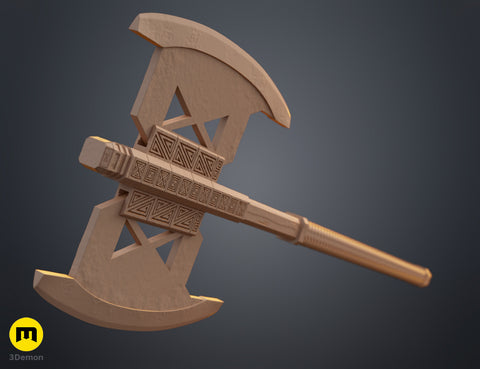 Gimli Double Bladed Battle Axe - Lord of the Rings