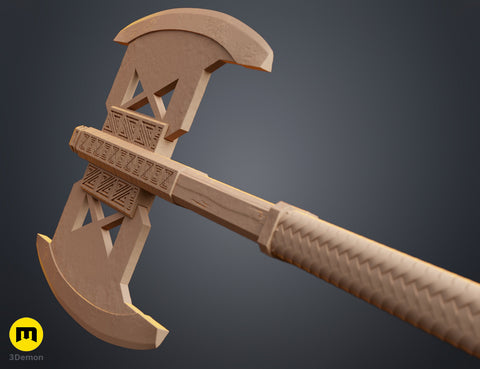 Gimli Double Bladed Battle Axe - Lord of the Rings